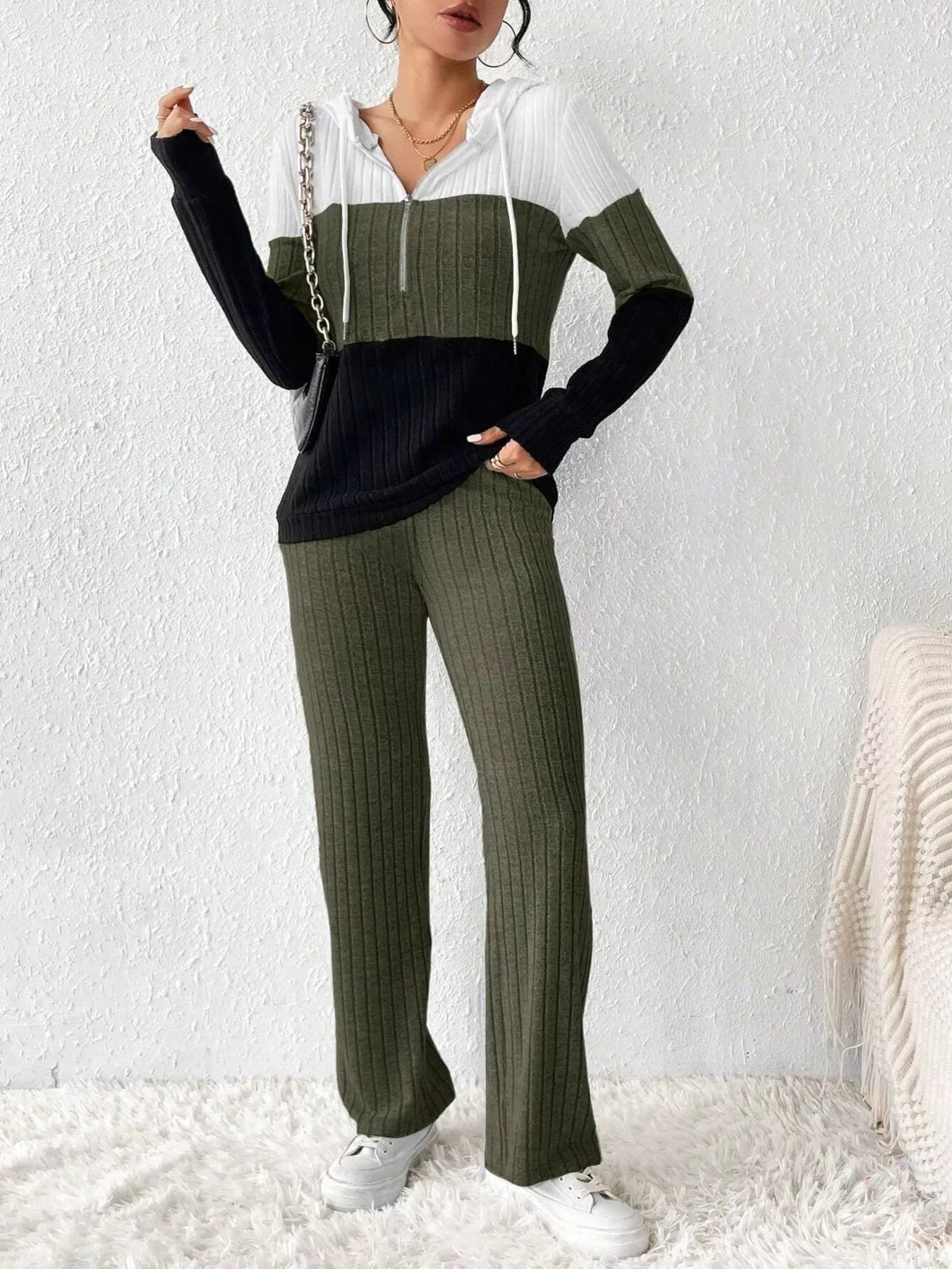 Sudadera con Capucha y Pantalón Deportivo Cálido