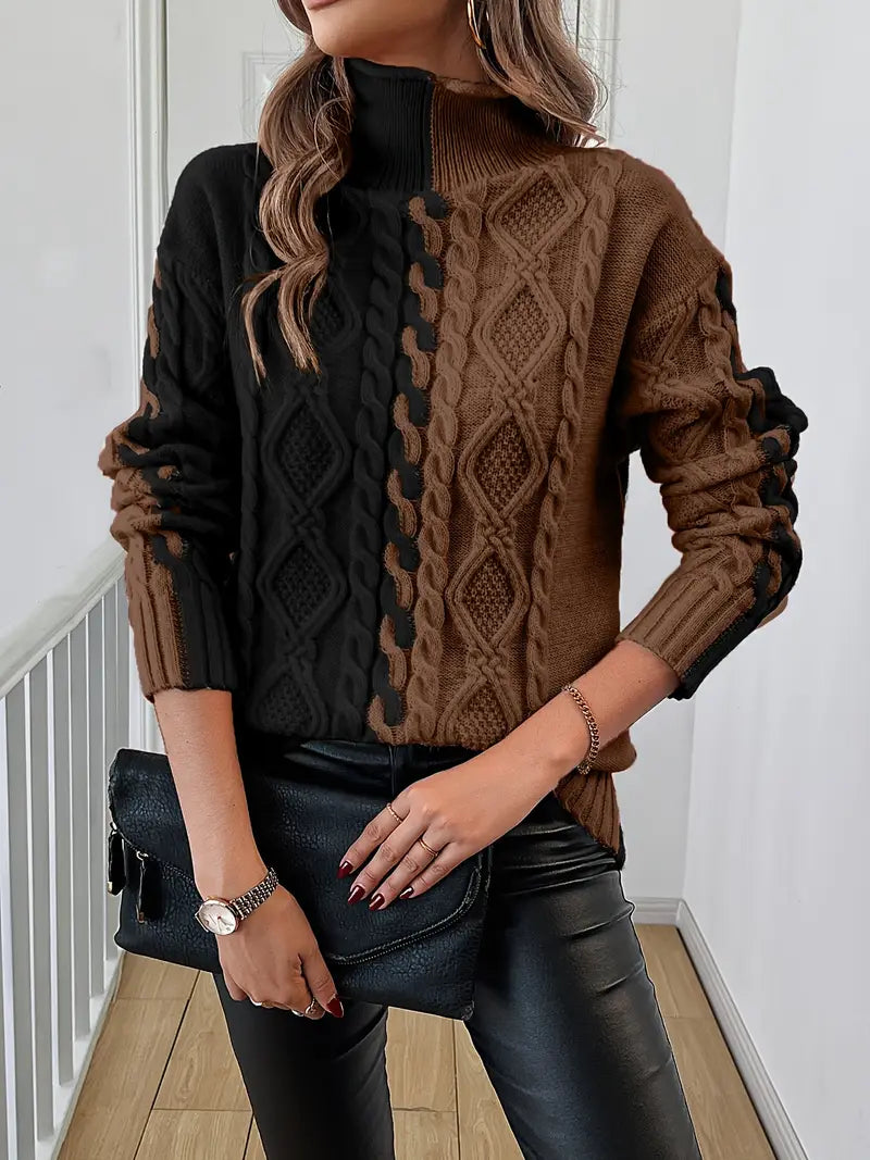 Sudadera Cuello Alto Punto Grueso Cálida
