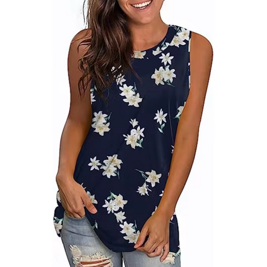 Camiseta Top Floral Estilo Verano - Vestiria
