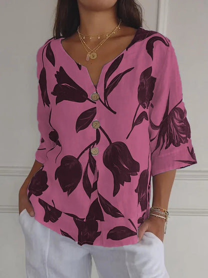 Blusa de mujer floreada y ligera