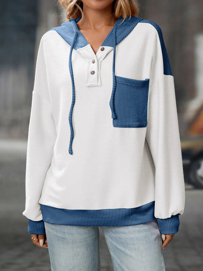 Chaqueta casual con capucha y cierre ajustable