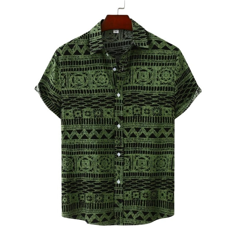 Camisa Estampada Casual Hombre