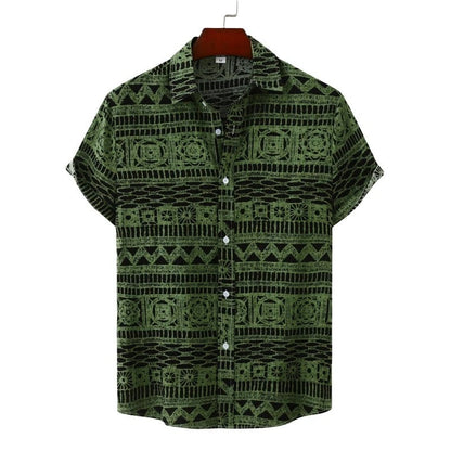 Camisa Estampada Casual Hombre