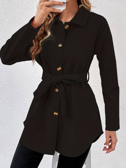 Chaquetón Mujer Elegante Cinturón Adaptable