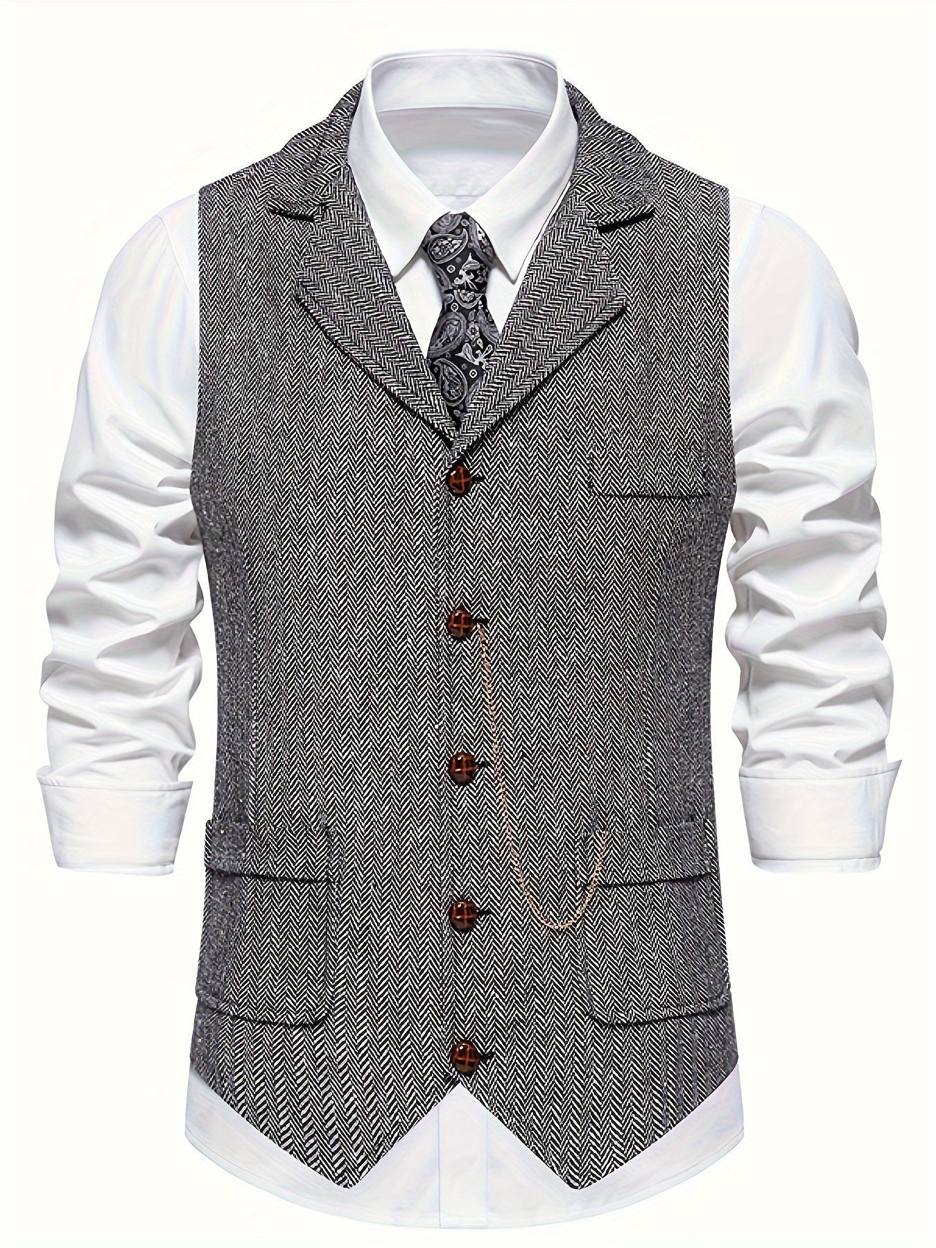 Chaleco Hombre Diseño Espiga Elegante - Vestiria