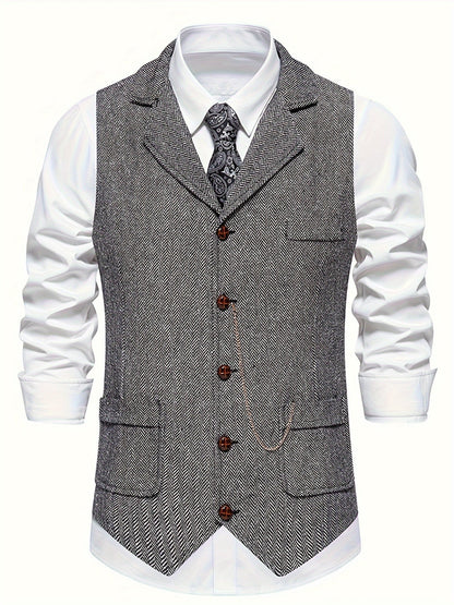 Chaleco Hombre Diseño Espiga Elegante - Vestiria