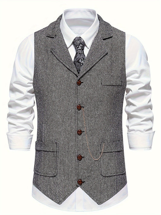 Chaleco Hombre Diseño Espiga Elegante - Vestiria