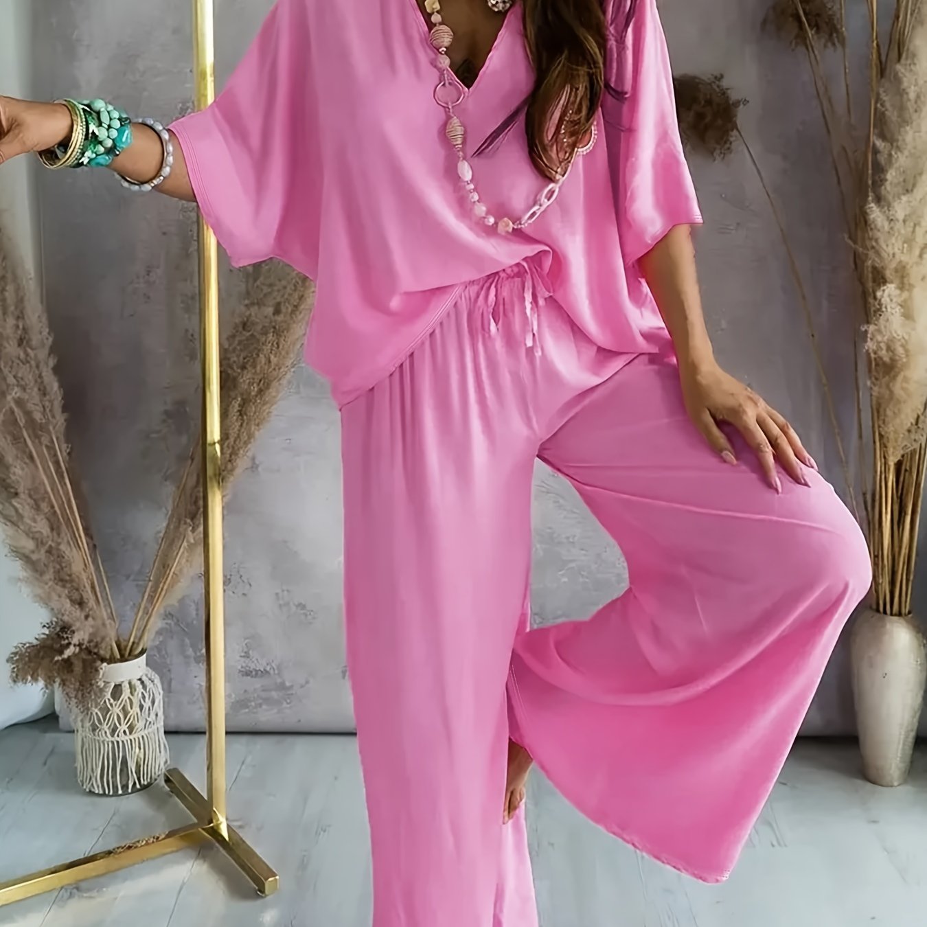 Pantalones y Top Mujer Conjunto Cómodo Vayena