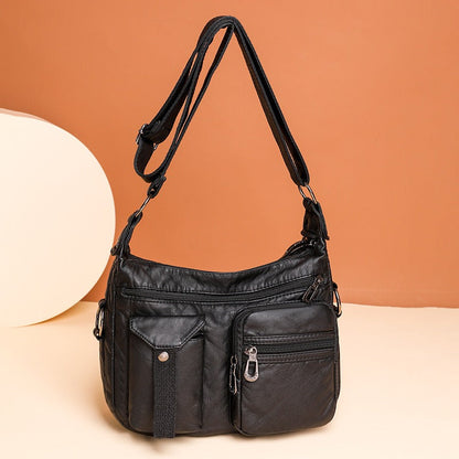 Bolso bandolera mujer cuero sintético práctico