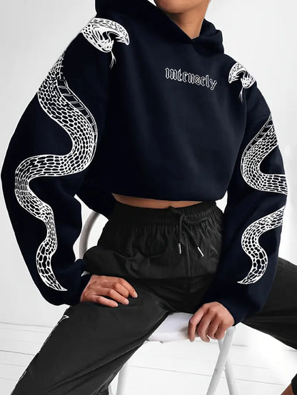 Sudadera Capucha Algodón Estampado Mujer