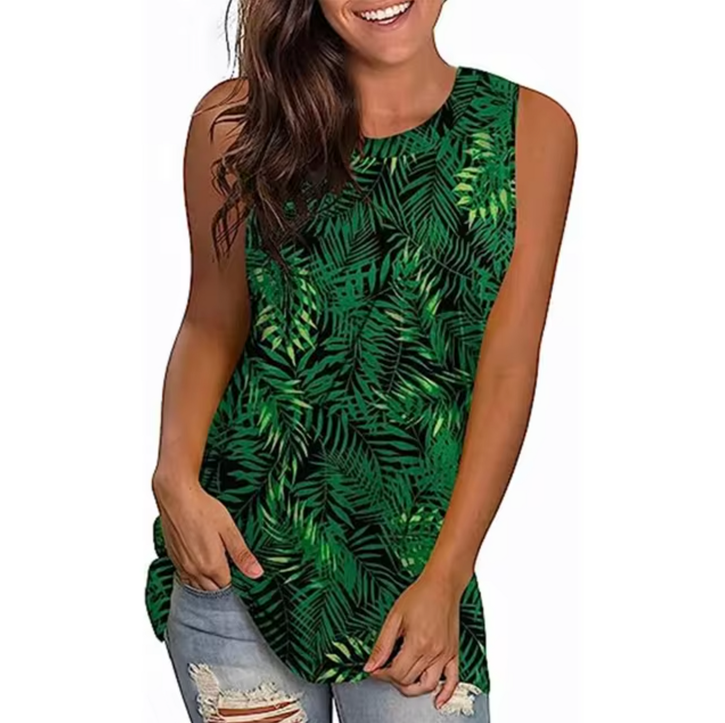 Camiseta Top Floral Estilo Verano