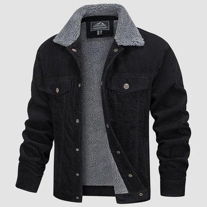 Chaqueta Pana Hombre Forro Sherpa Cálido