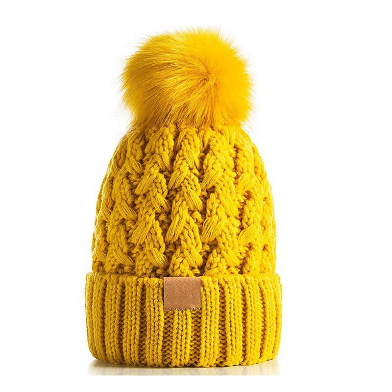 Gorro Punto Invierno Unisex con Pompón Acogedor