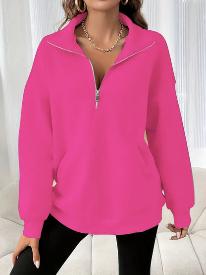 Jersey Amplio Casual con Cremallera