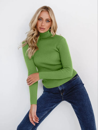 Sudadera cuello alto suave mujer