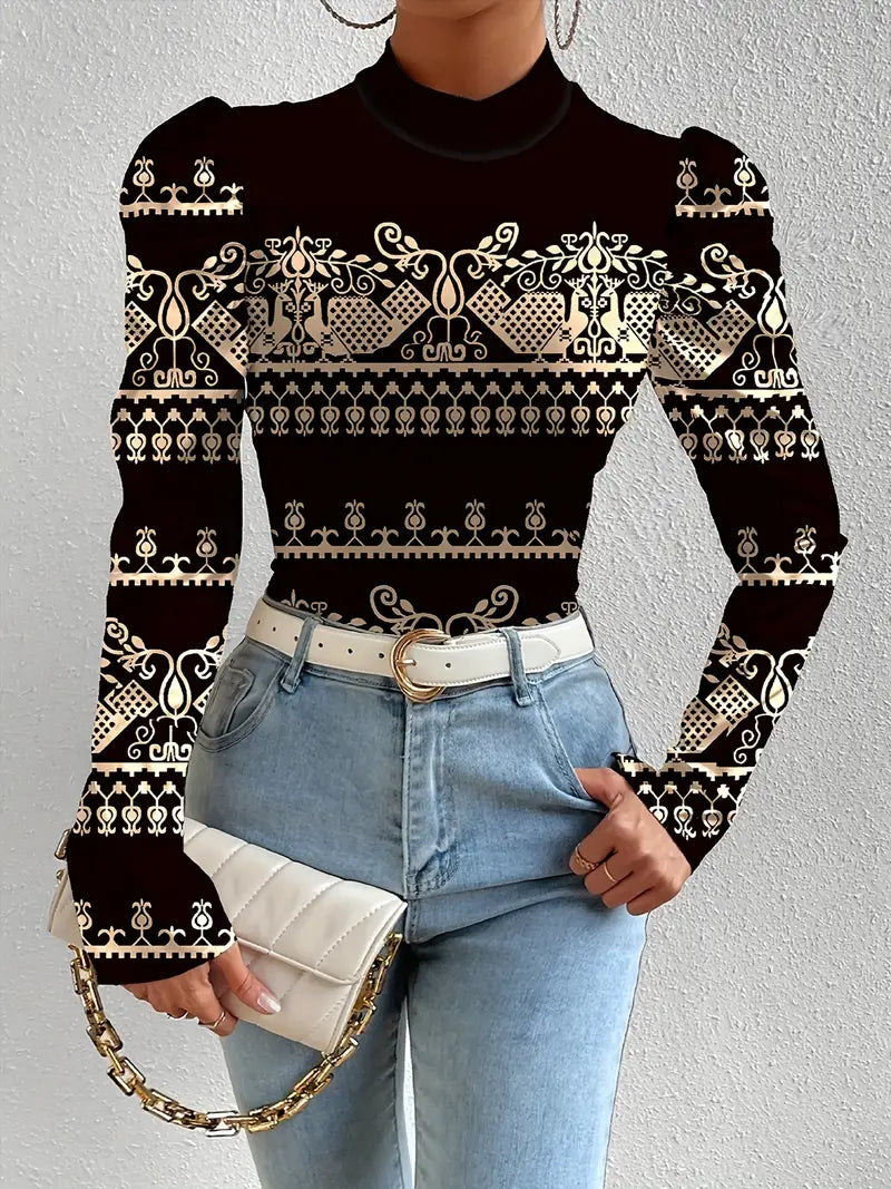 Blusa Raso Elegante Mangas Voladas