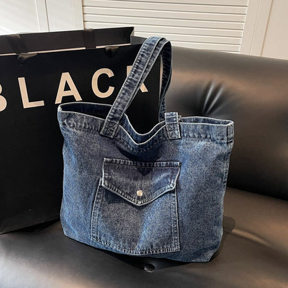 Bolso Bandolera Grande Mujer Denim Casual - Vestiria