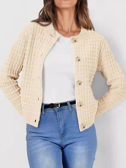 Cárdigan Mujer Estilo Clásico Manga Larga - Vestiria