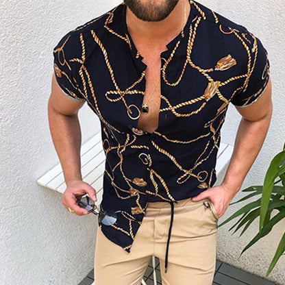 Camisa de verano estampada moderna hombre - Vestiria