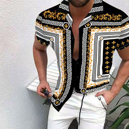 Camisa hombre manga corta estampado informal - Vestiria