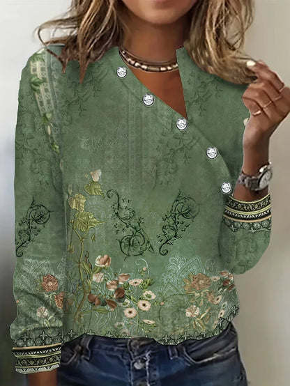Camiseta Floral Mujer Escote Original - Vestiria