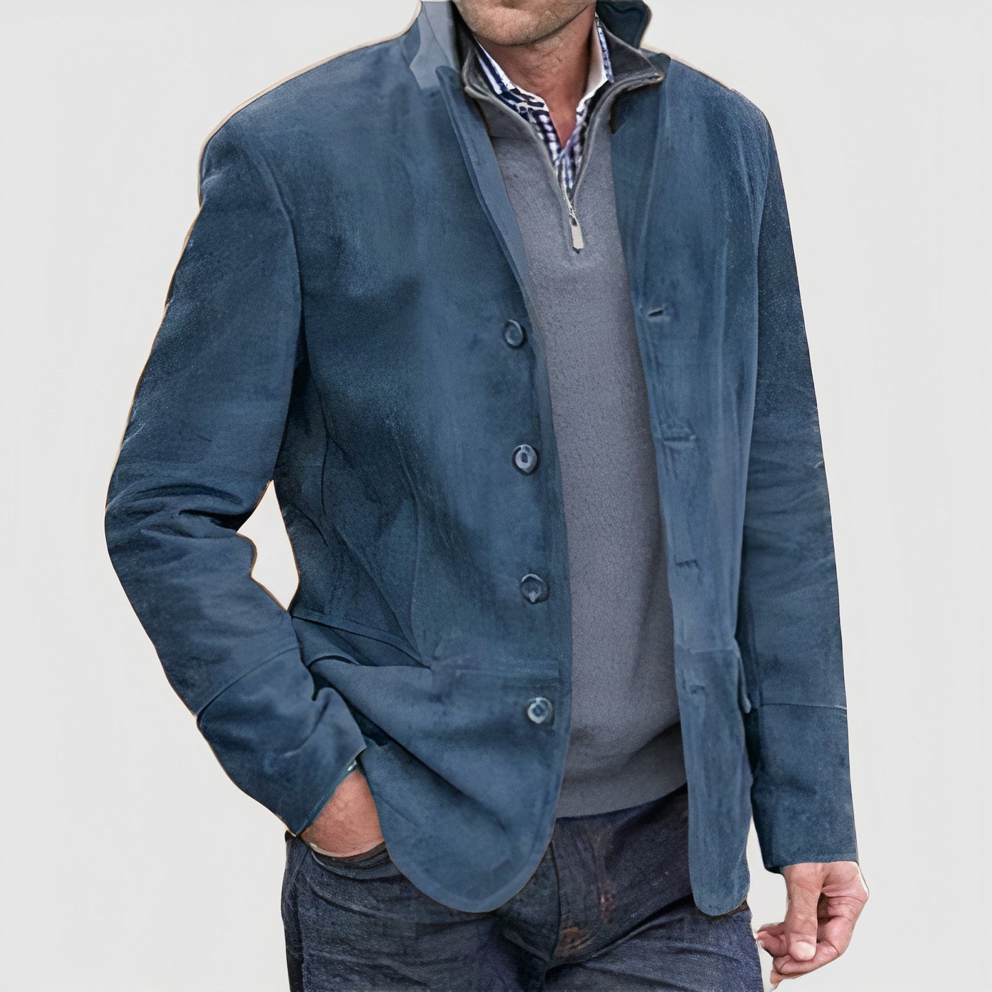Chaqueta Hombre Estilo Retro Clásica