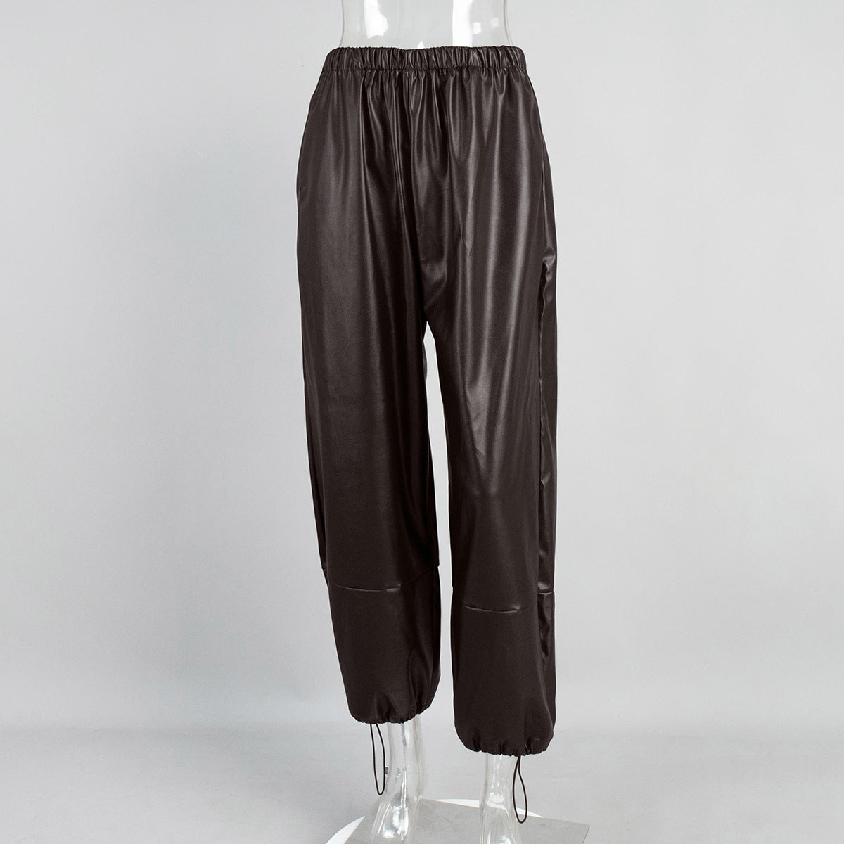 Pantalones Mujer Piel Sintética Adjustables
