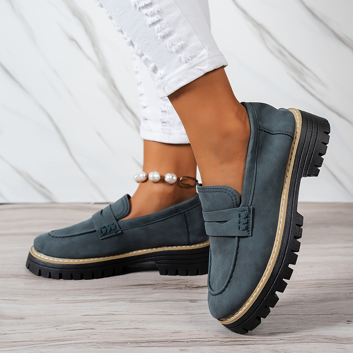 Mocasines Mujer Clásicos Confortables Estilo Vintage