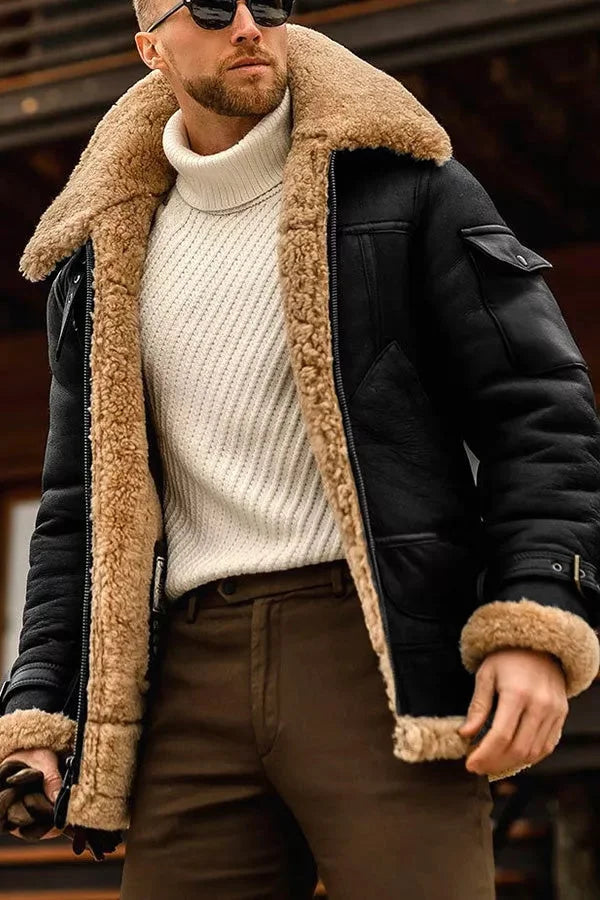 Chaqueta de Piel Suave y Cálida