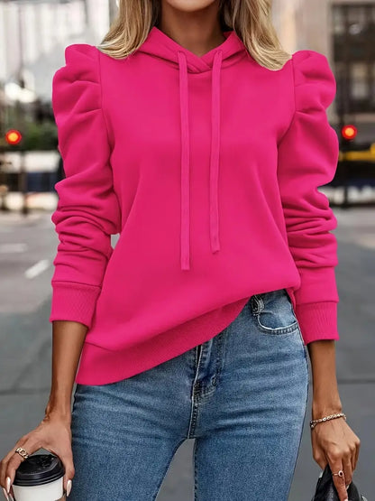 Sudadera con Capucha y Mangas Acolchadas