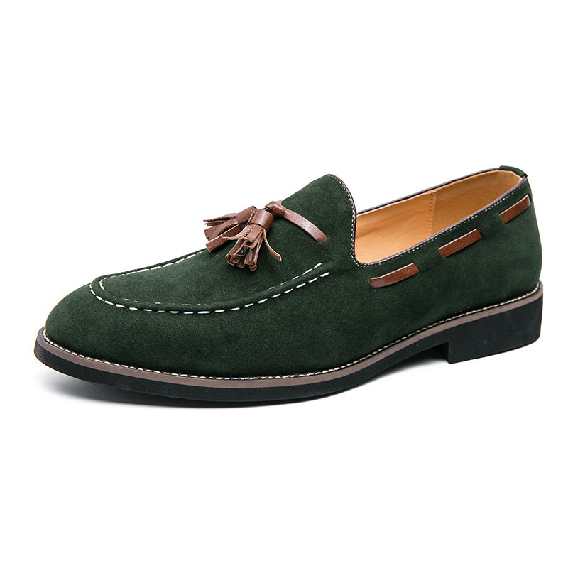 Mocasines Hombre Ante Decorados con Borlas
