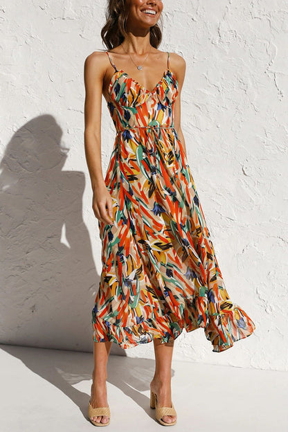 Vestido Midi Estampado Colorful - Vestiria