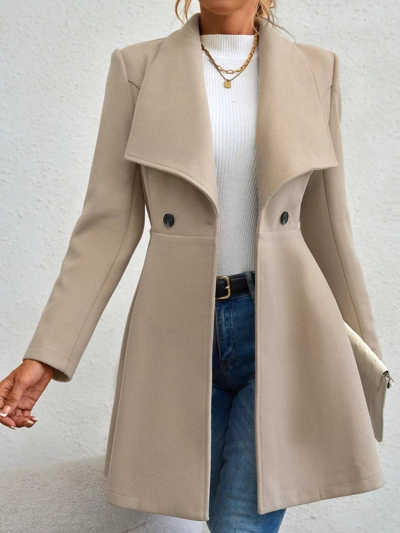 Chaquetón Mujer Estilo Elegante Invierno