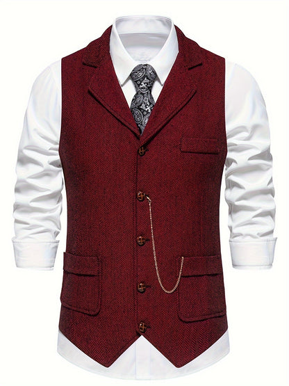 Chaleco Hombre Diseño Espiga Elegante