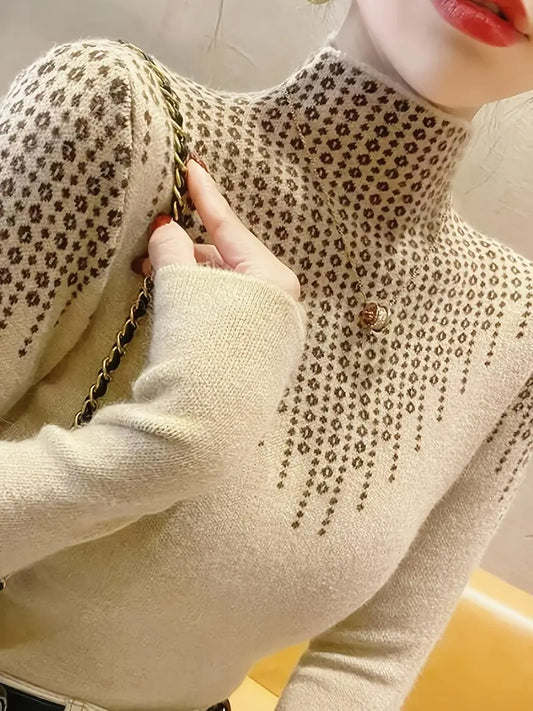 Jersey Cuello Alto Estiloso Mujer - Vestiria