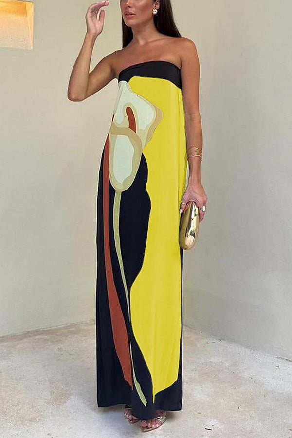 Vestido Sin Mangas Floral Grande