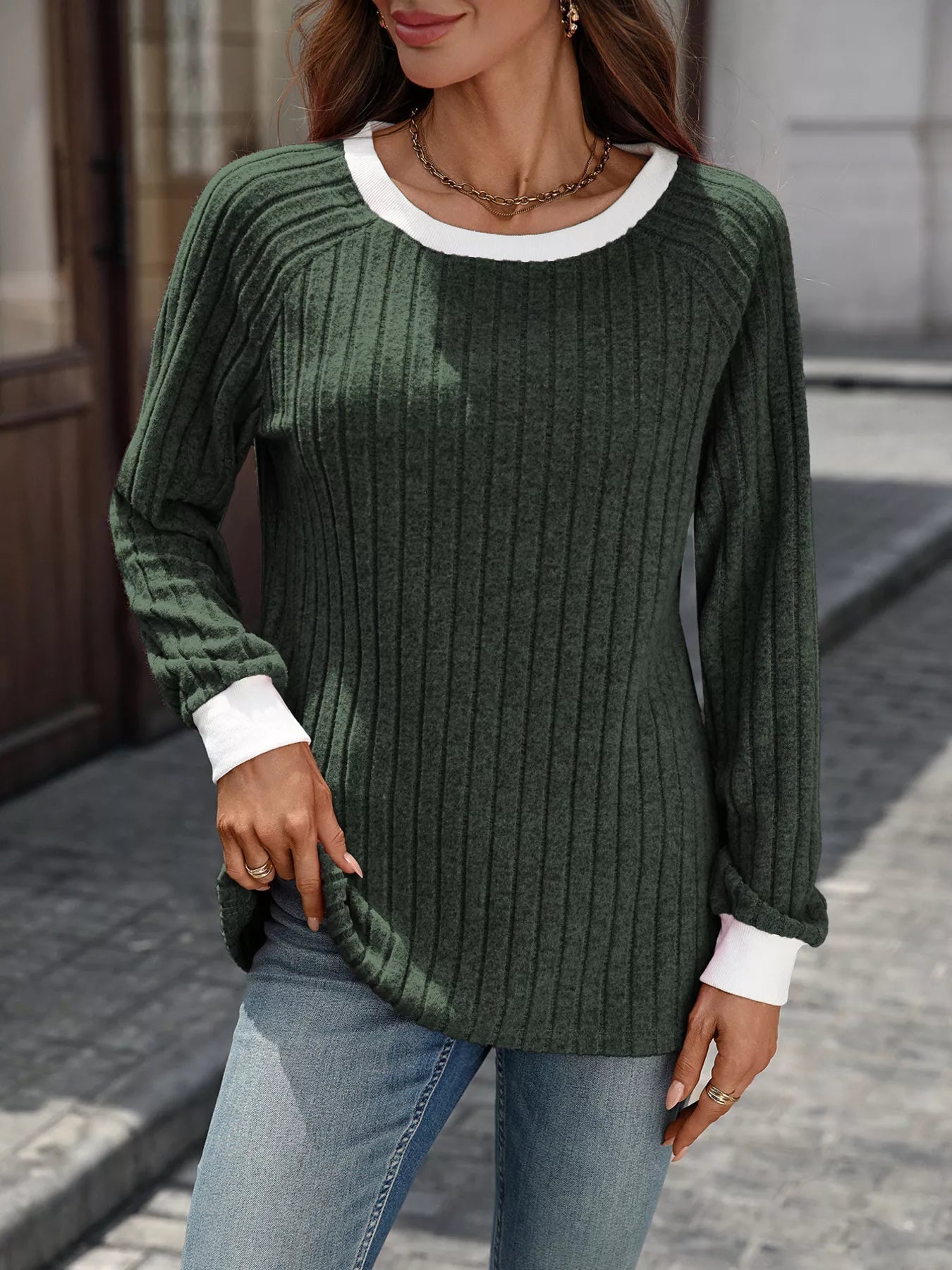 Jersey Cuello Redondo Suave y Cómodo