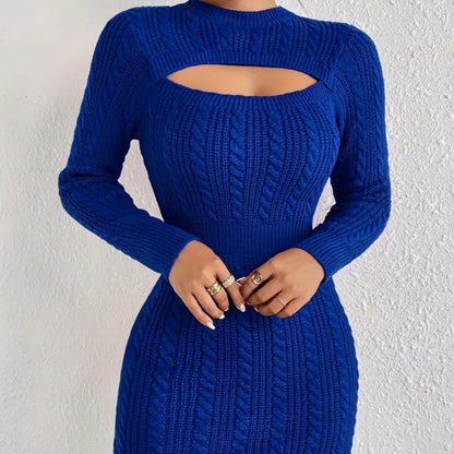 Vestido Mujer Mini Punto Diseño Ajustado