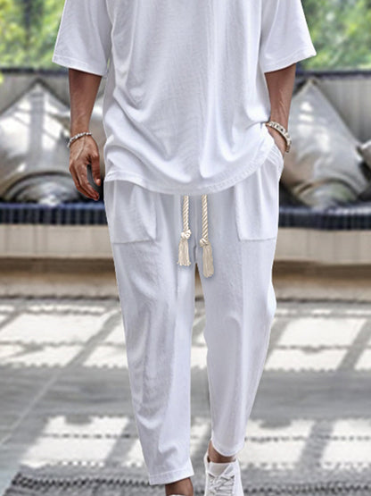 Pantalón Blanco Cálido Manga Corta - Vestiria