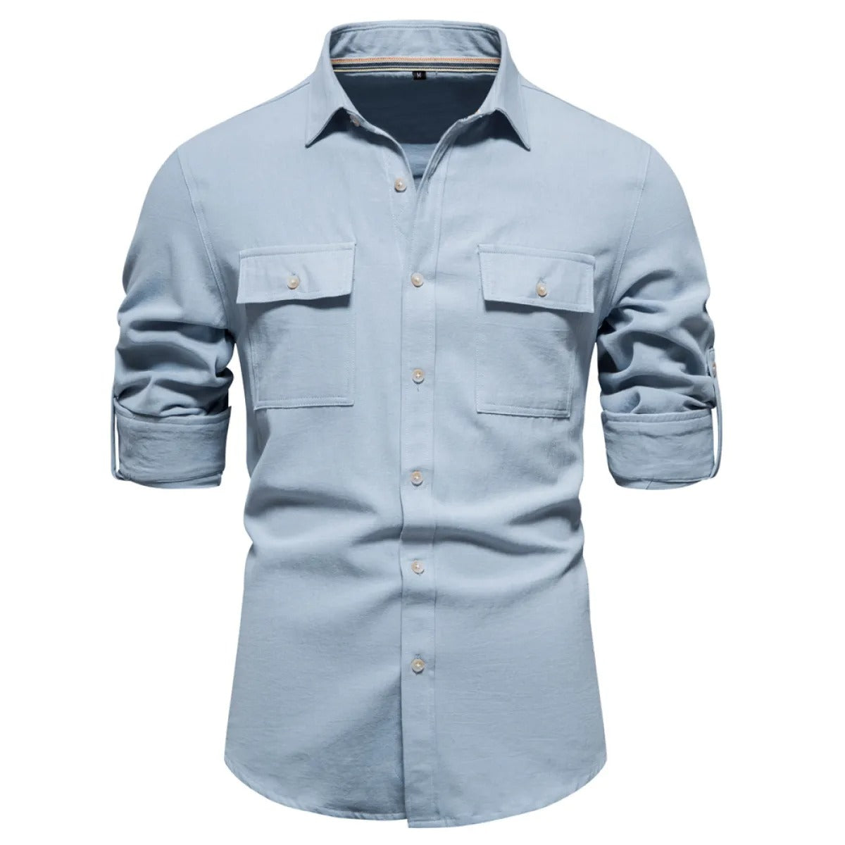 Camisa Hombre Algodón Bolsillos Cazadora Relajada - Vestiria