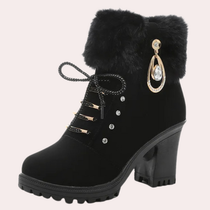 Botas Mujer Tacón Alto y Cordones