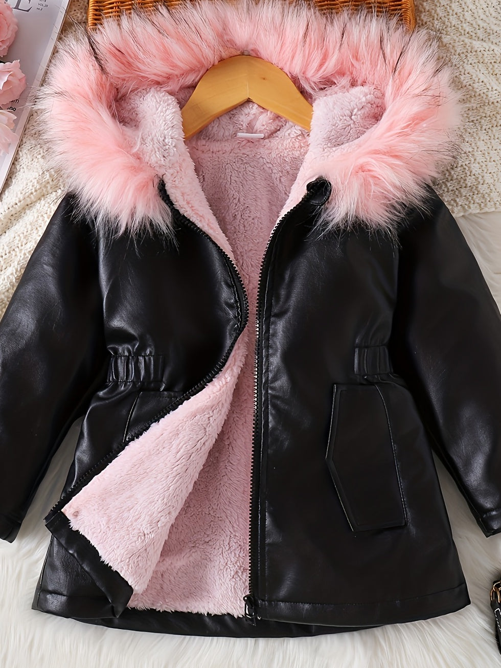 Chaqueta de Piel Imitación Niña Abrigada - Vestiria