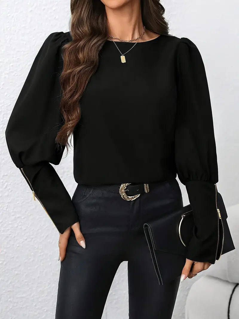 Blusa Mujer Romántica Mangas Voladas - Vestiria