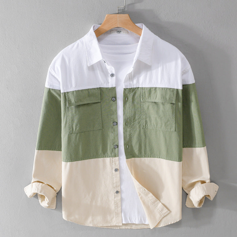 Camisa Hombre Algodón Mangas Largas Estilo Clásico