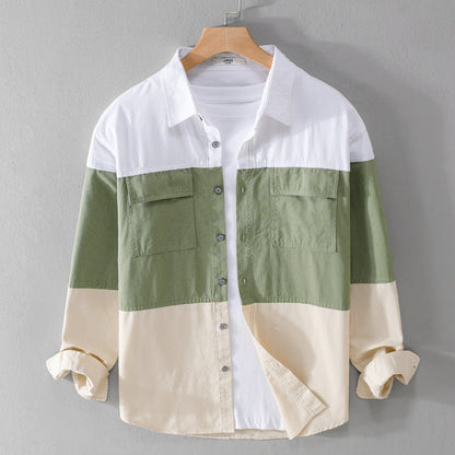 Camisa Hombre Algodón Mangas Largas Estilo Clásico