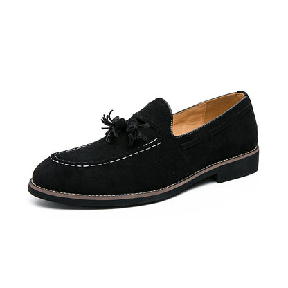Mocasines Hombre Ante Decorados con Borlas