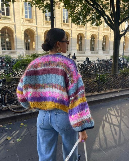 Chaquetón ligero a rayas moderno