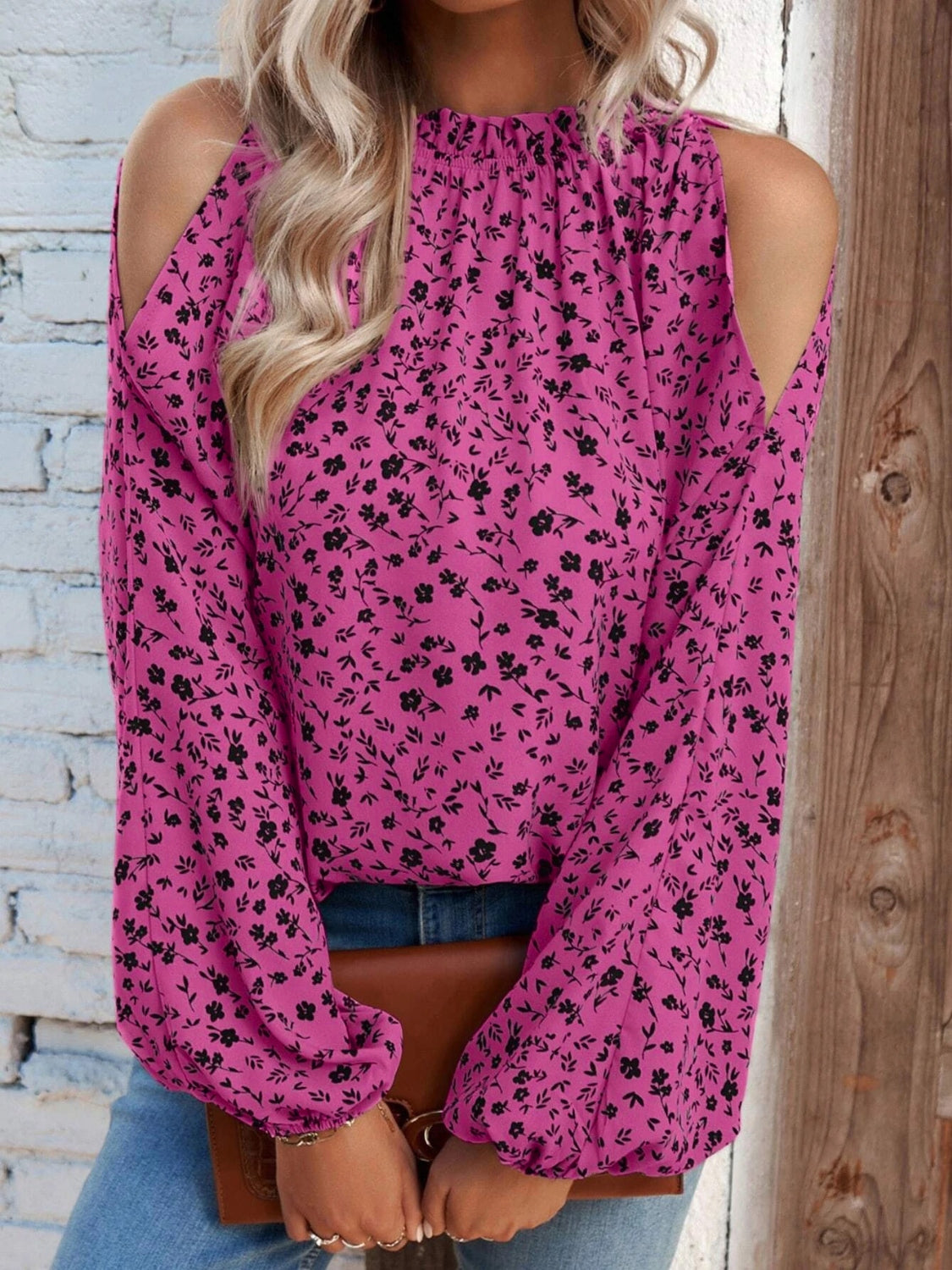 Blusa Floral Elegante con Mangas Largas - Vestiria