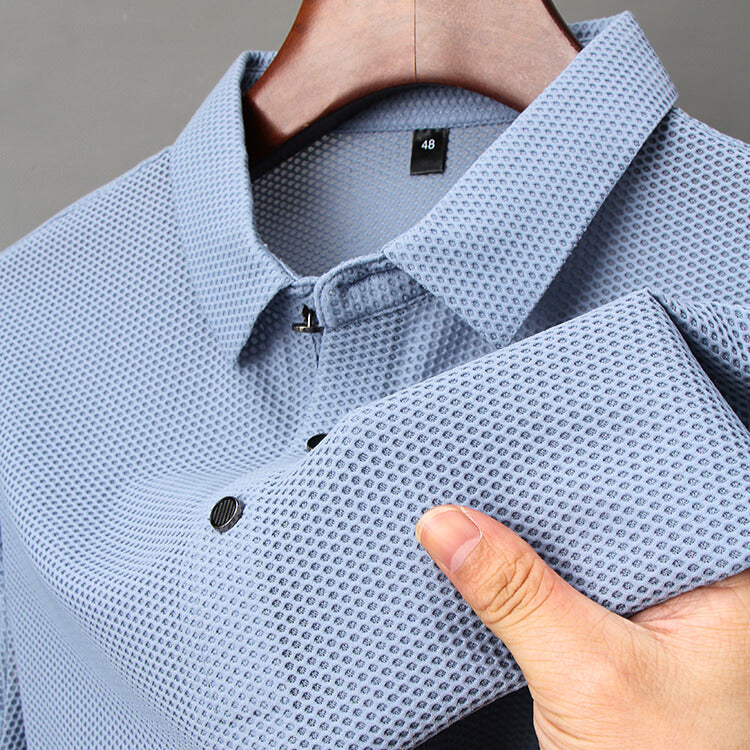 Polo Hombre Seda Elegante Clásico