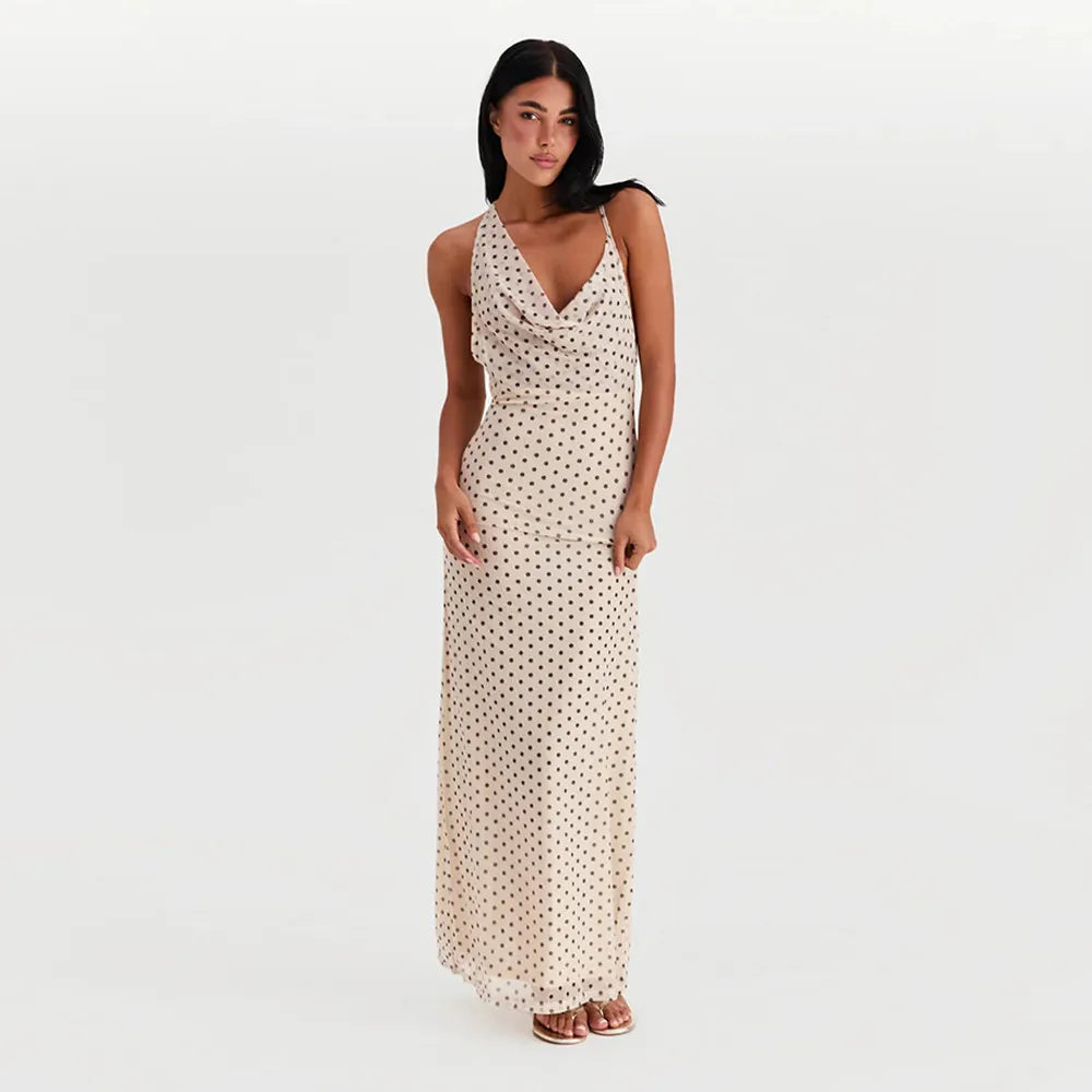 Vestido Boho Estampado con Tirantes Finos - Vestiria